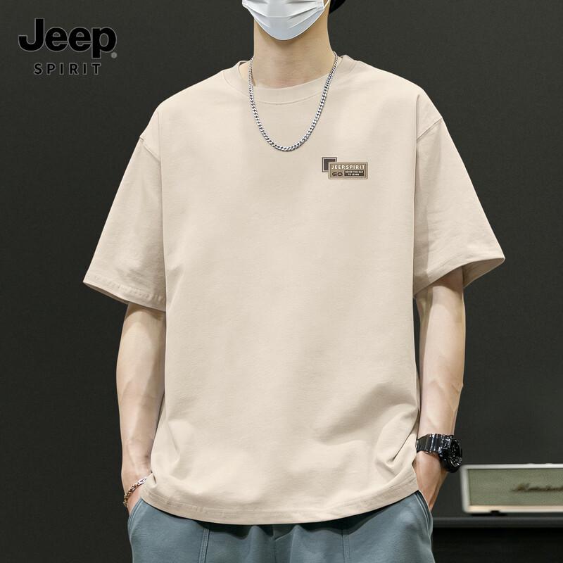 JEEP SPIRIT Men's Loose Fit Cotton Short Sleeve T-Shirt