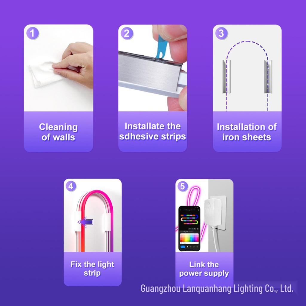 5V Dream Color Neonlichtstreifen mit USB, Bluetooth-App & Musik-Soundsteuerung für DIY-Formen