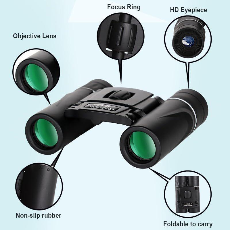High-Power 8X21 Mini Portable HD Binoculars with Low-Light Night Vision