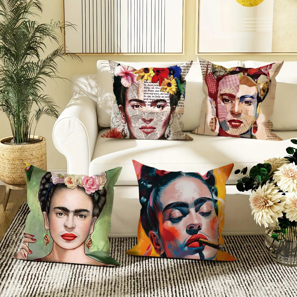 F-Frida K-Kahlo Art Pillow Case Cover Square Sofa with for pattern comfortable cushionsuitable of room