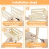 Wood Storage Crate Baby Toys Clothing Organizer Box Children Portable Basket Long Handle Sturdy