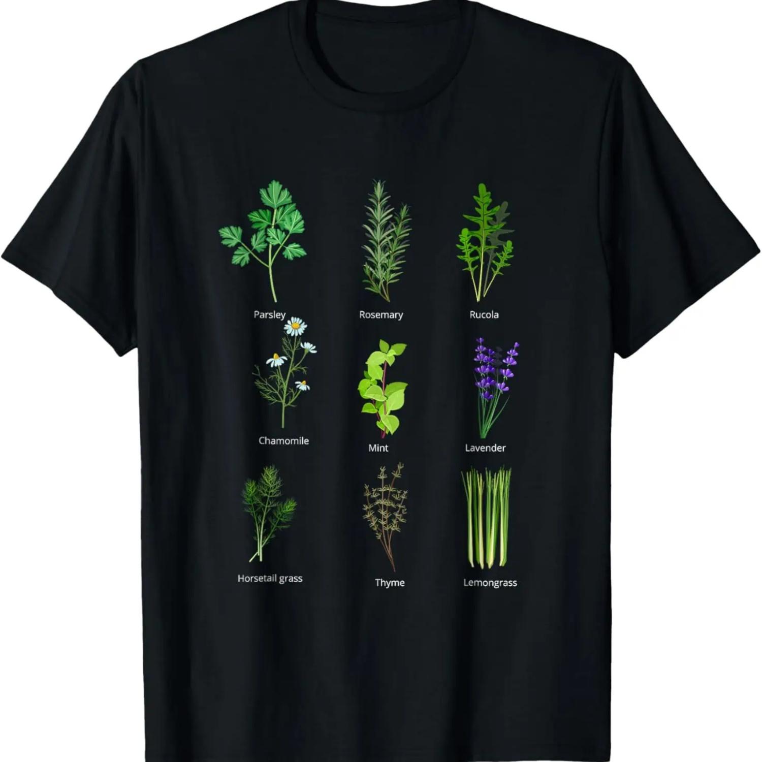 

Herbs Types Plants T-Shirt XXXXXL чёрный