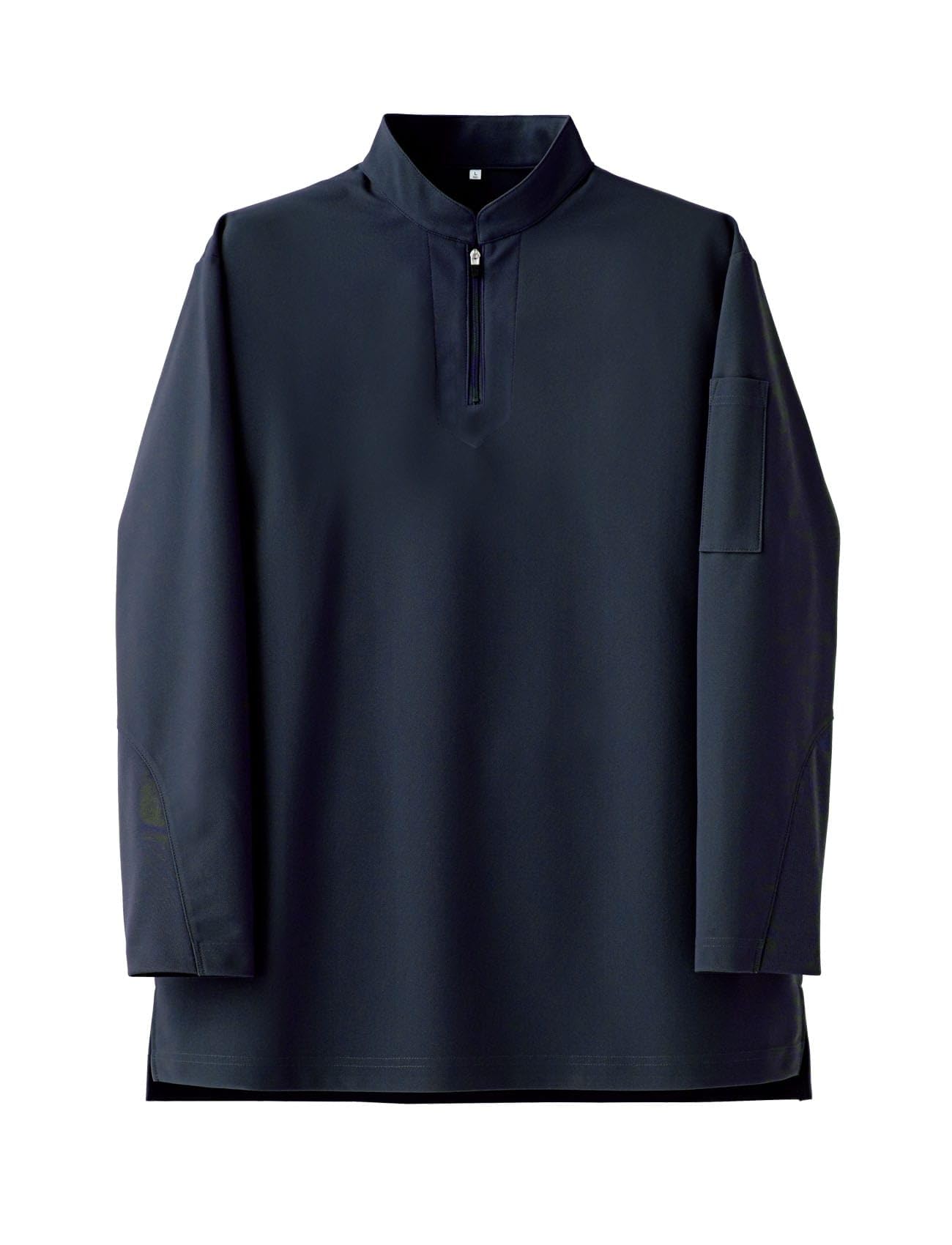 

Seven Uniform CU1967-1 Navy LL Zip-Up Stand Collar Long Sleeve T-Shirt