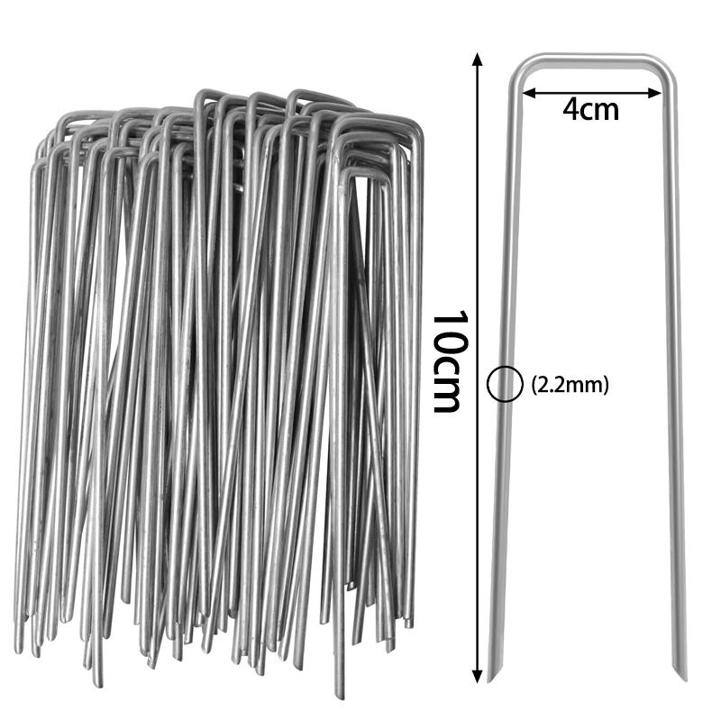 

10-50Pcs U-shaped Fixing Spike Garden Stakes for Sod Pins Anchoring Fabric Irrigation Tubing Holding Lawns Barrier 10cm 15cm 10PCS