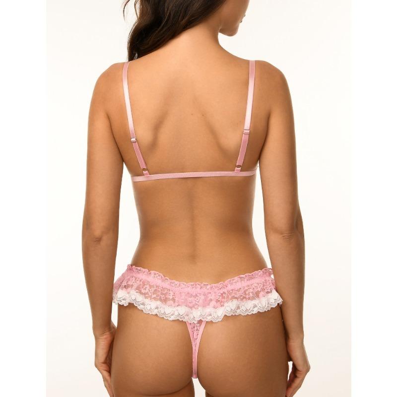 Women Elegant Lace Underwear Sets with Bow Tie