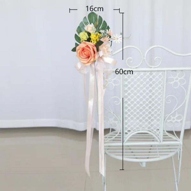 Artificial Flower Wedding Chair Decorations, Aisle and Pew Garlands for Rustic Wedding Ceremonies, Parties, and Home Decor