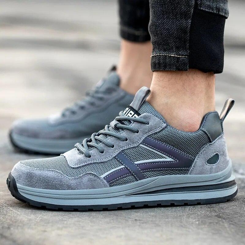 Sicherheitsstiefel Arbeitsschuhe für Männer Stahlkappe Leichte Schuhe Sicherheit