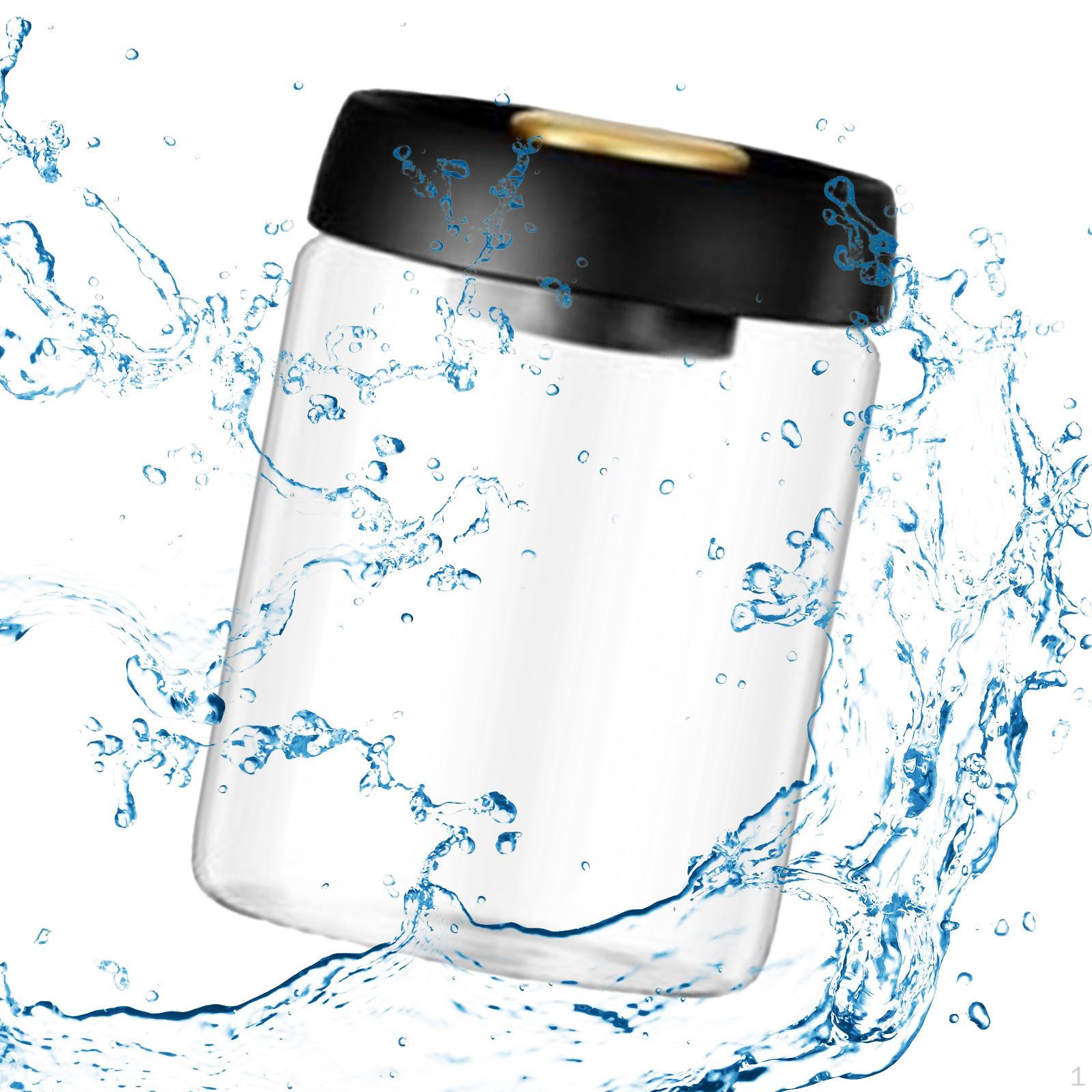 Clear Glass Food Storage Canister - Airtight Container for Kitchen Organization 900ml