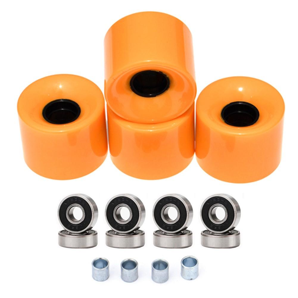 Smooth Riding 60x45mm 78A Skateboard Longboard Wheels Set with ABEC9 Bearings