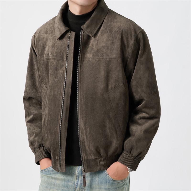 Lambswool Suede Faux Leather Jacket - Trendy Loose-Fit Autumn/Winter Retro Casual Outerwear