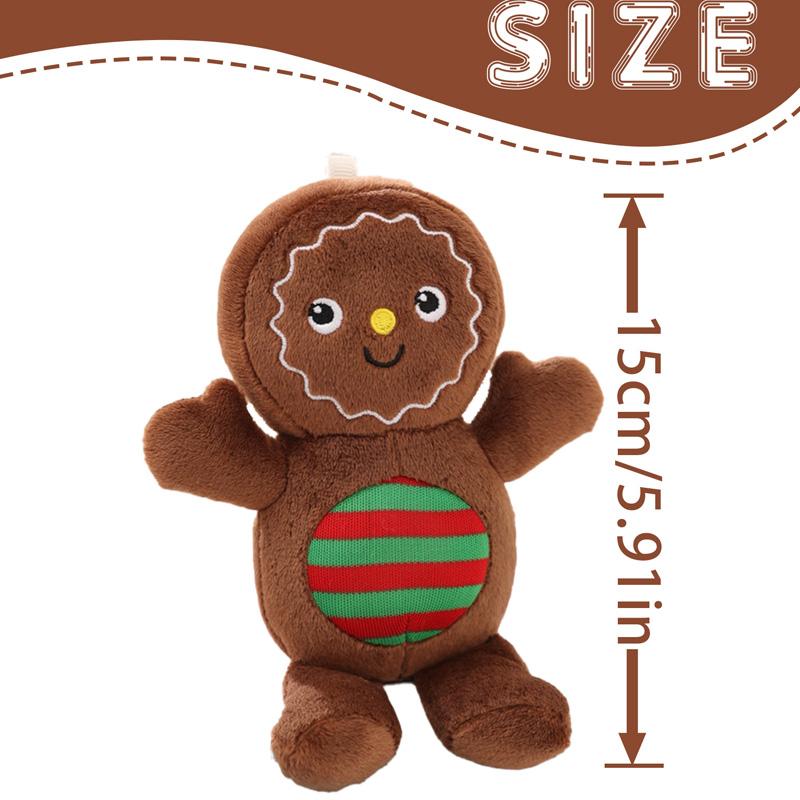 

15cm Kawaii Gingerbread Man Plush Toys Exquisite Decorative Item Christmas Party Atmosphere Decoration Festival Gifts For Child 15cm коричневый
