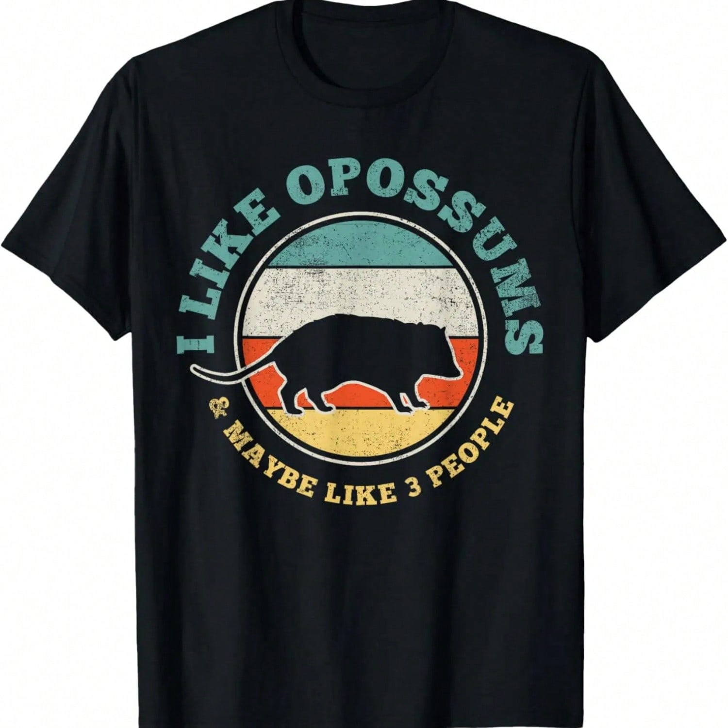 Opossum Possum Introvert Retro Vintage Gift T-Shirt S разноцветный