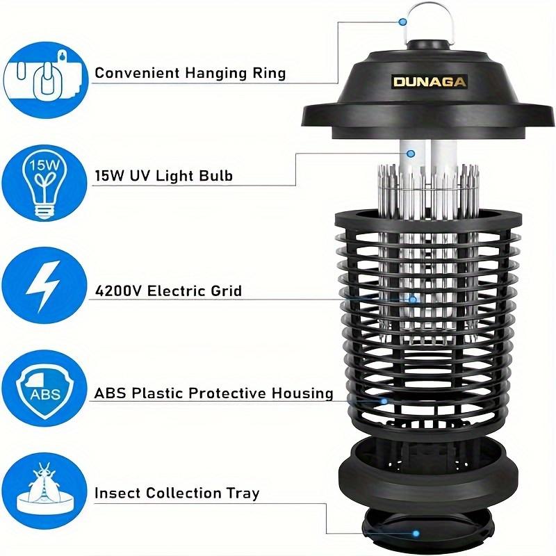 Outdoor Pest Killer Electric, Fly Catcher, Mosquito Killer, 3-Pin Plug, ABS Plastic Shell