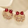 Creative Women Bowknot Zircon Earrings Engagement Earrings for Women Stainless Steel Jewelry Accessories Party Anniversary Gift