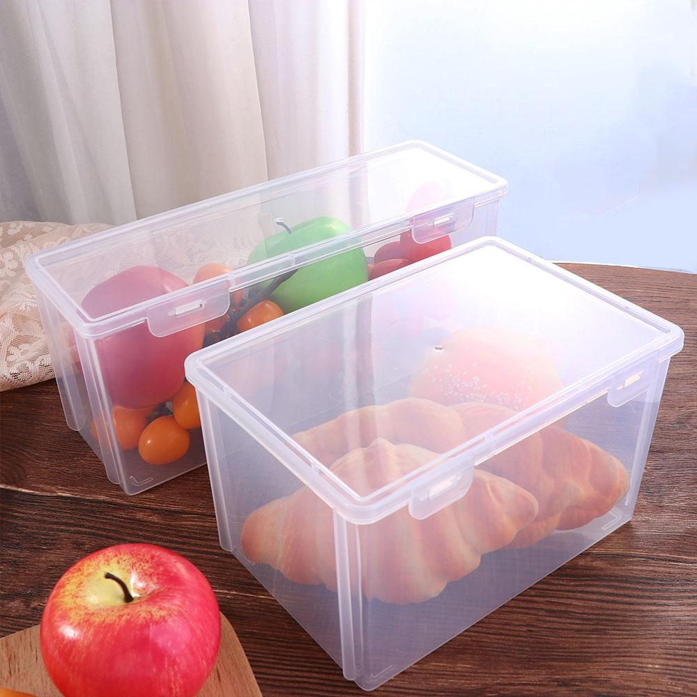 Kunststoff mit Deckel Luftdicht Küchenspender Toast-Aufbewahrungsbox Brotdose Aufbewahrungsbehälter Brotbehälter