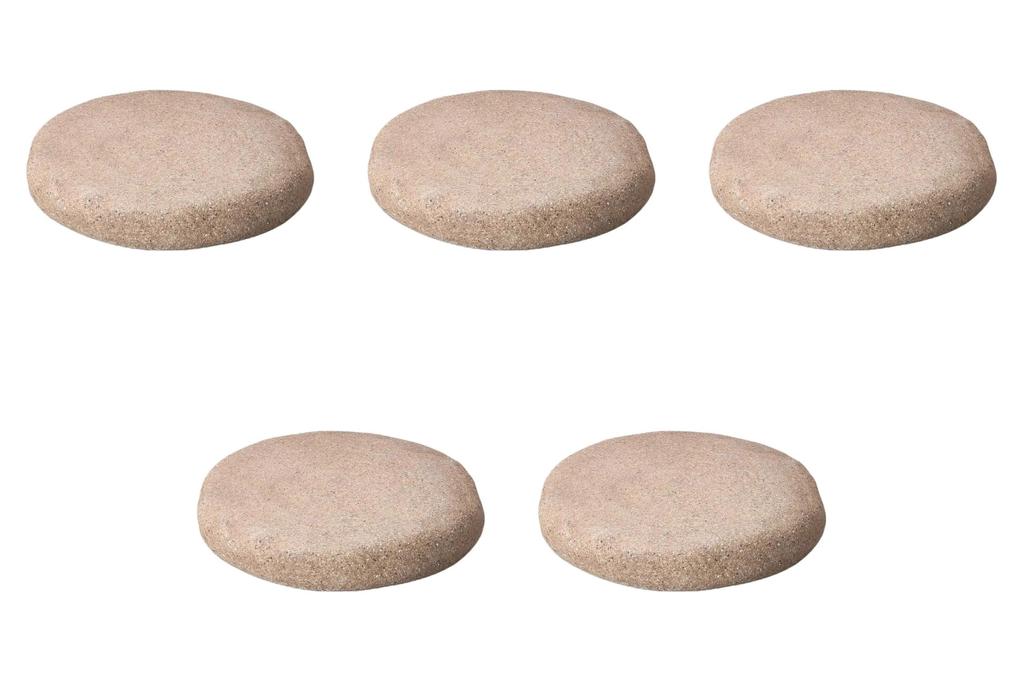 Set of 5 Small Round Grilling Stones X Ceramic Grilling Stones for Direct Fire Use (10 3cm) (Setomonohonpo)