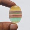 Natural Fluorite Gemstone Cabochon, 48 Cts Fluorite Crystal Oval Shape 35x25 Mm