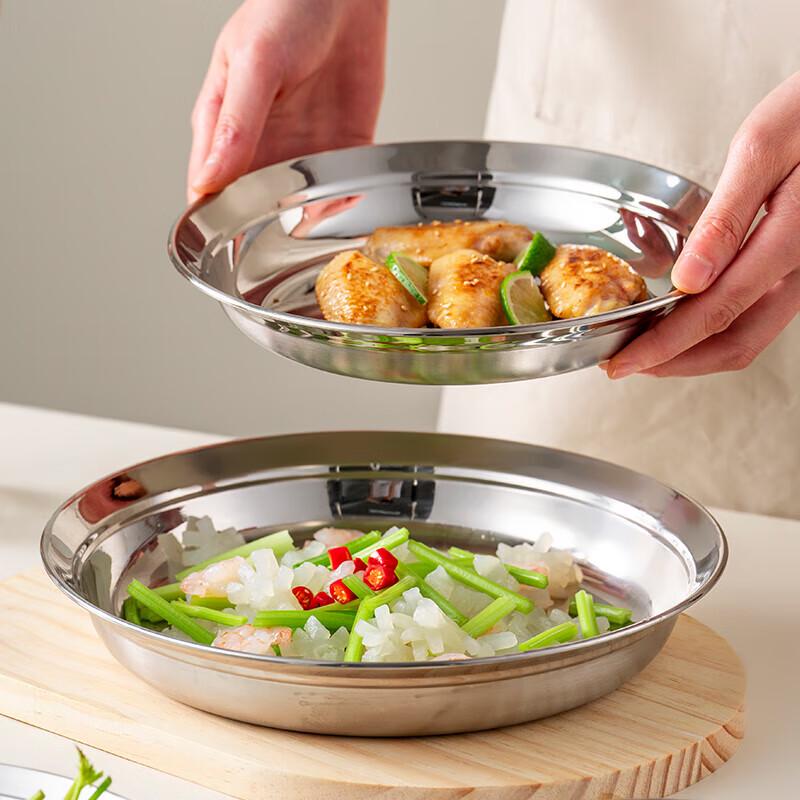 Yilan 316 Stainless Steel Round Dinner Plate