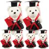 10 pcs/set Graduation Ceremony Mini Bear Flower Bouquet Doctor Cap Bear Toy  Birthday Gift