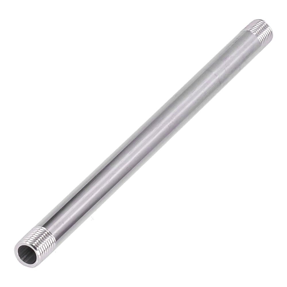 20cm Länge Verbindungsrohr 304 Edelstahl Rohrverschraubungen Wasseranschlussrohr Gewächshausgebrauch