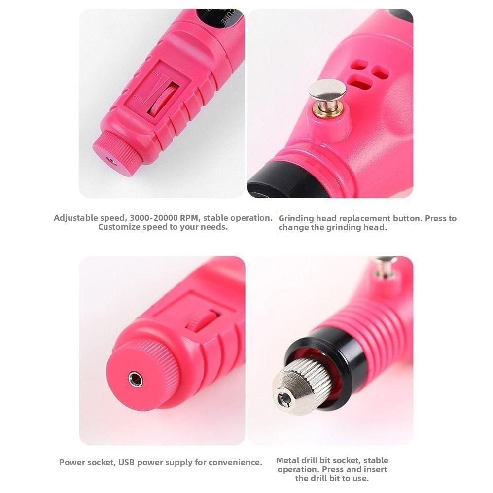 High-Speed Electric Nail Drill Machine Portable Manicure Mill Equipment  Nail Art Tools