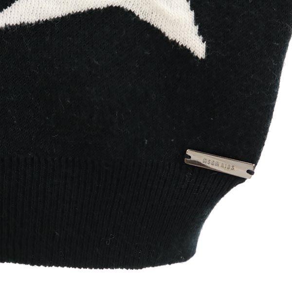MSGM Wool Blend Star 7 Minutes Sleeve Knit Black Series Sweater Women Used