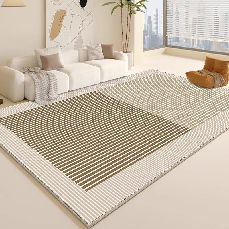 Modern Style Living Room Decoration Line Carpet Fluffy Soft Rugs for Bedroom Abstract Design Rug Home Nordic Thickened Floor Mat