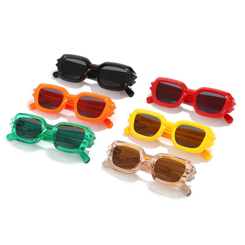 Box Sunglasses Cyberpunk Personality Sunglasses Corrugated Legs Hip Hop Sunglasses
