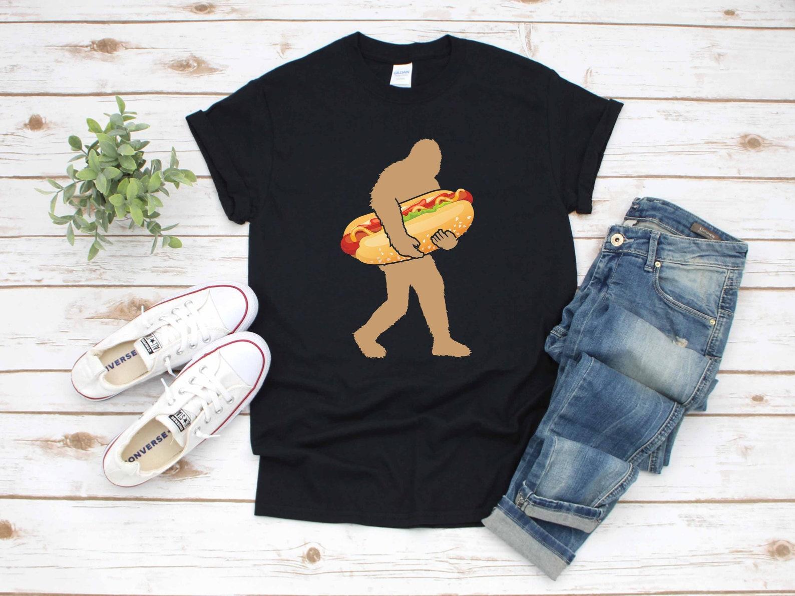 Bigfoot Hot Dog Funny Sasquatch | T-Shirt | Tank Top | T-shirt | T-shirt |T-shirt | Apparel Gift M