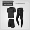 Men's Casual Running Sports Suit with Shorts and Short-Sleeve Top - Ideal for Fitness, Yoga, and Training.