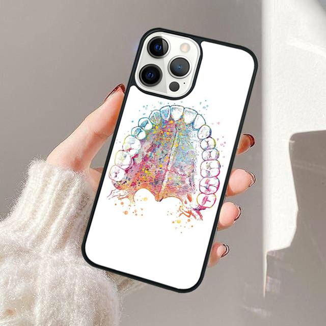 Dentist Tooth Pattern Phone Case For Apple iPhone 17 Air Pro Max Plus Coque For iPhone 17 Air 14 15 16 13 12 Max Cover