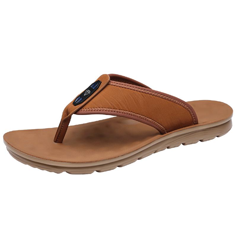 Tongs Légères pour Homme Tissu Premium Semelle de Massage Anti-Glisse Semelle Durable Chaussures d'Été Mode pour Toutes les Occasions
