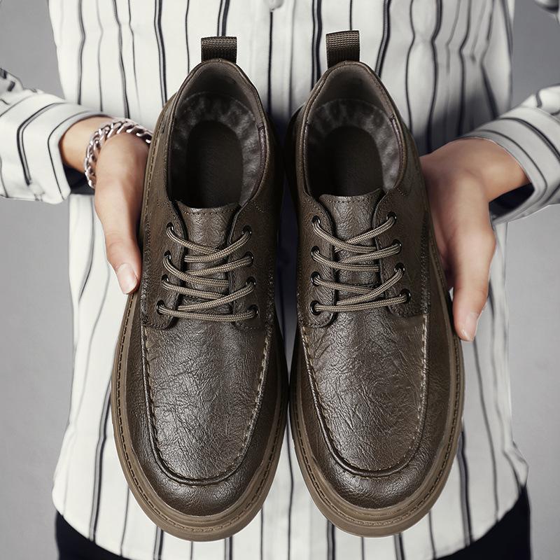 

Hy повседневные кожаные туфли мужские корейские версии модные универсальные британские маленькие кожаные туфли мужские кожаные туфли с мягкой подошвой молодежные мужские весенние туфли 44