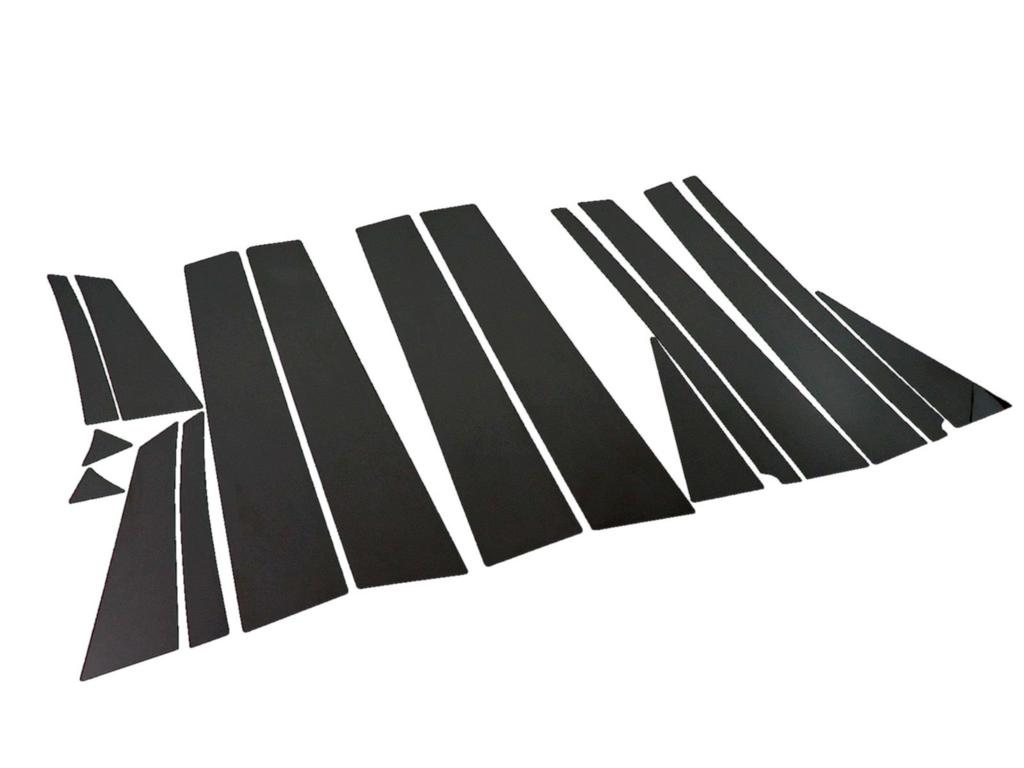 BRIGHTZ Finish Stainless Steel Black Plated Pillar Panels for Estima Visor ACR Estima 4977 Ultra-Mirror (16-Piece Set) 50/55 (No Required)