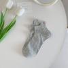 Socks New Solid Color Boat Socks Heel Bow Embroidery Invisible Cotton Socks Trend