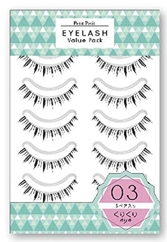 Petit Petit Eyelash Value Pack False Eyelashes 03 Round Eye PT43631
