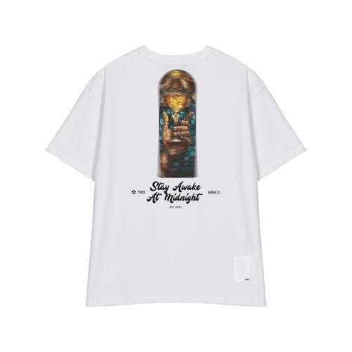 SAAI 006 Holy Distortion Graphic T-Shirt White
