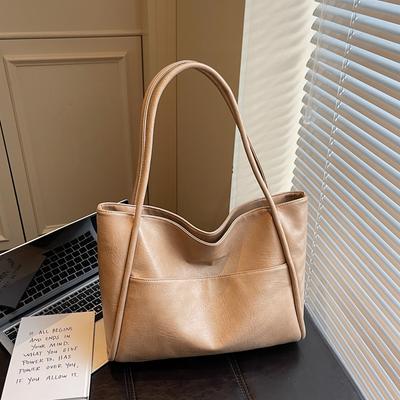 Modische große Tragetasche, große Handtasche, für den Weg zur Arbeit, Umhängetasche