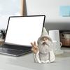Middle Finger Figurine Ornaments, Funny Garden Gnomes Outdoor Statues 5.9 Inch Dwarf Sculpture Decoration For Patio Outside Yard Decor Housewarming