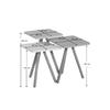 Triple Nesting Coffee Table Wooden Legs Square Design Pine Pattern