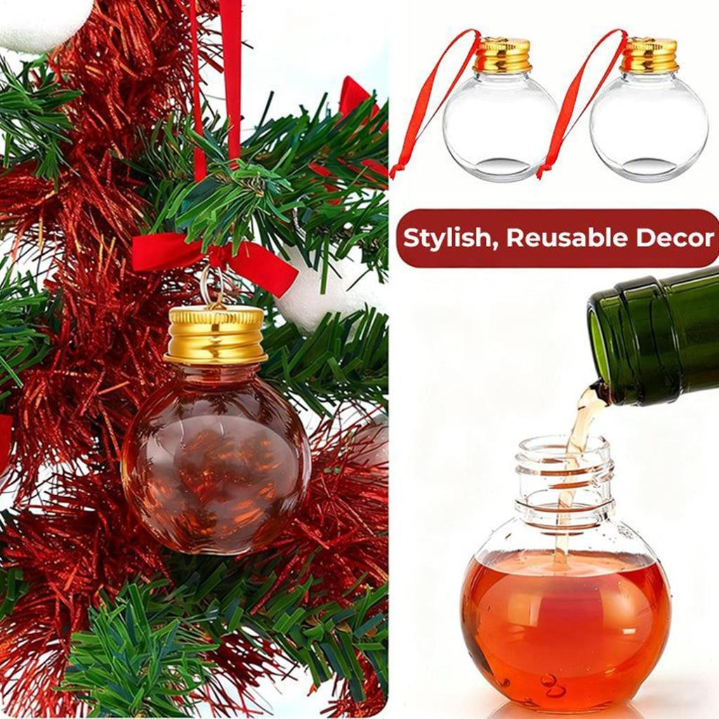 Fillable Ornaments 12 Pieces Clear Pendant Tree Ball With Lid For Wedding Birthday Family Gathering Winter Celebration Home
