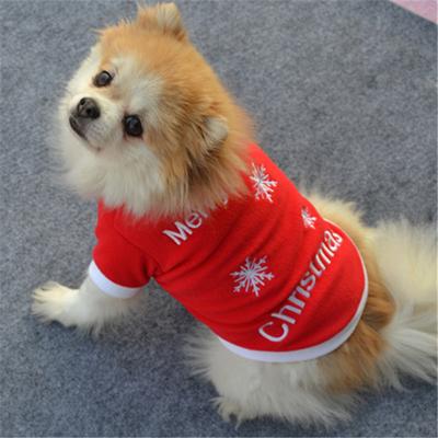 Round Neck Christmas Dog Pullover Anti-wrinkling Polyester Warm Apparel Pet Clothes Pet Supplies