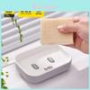 Pet Material Wall Mount Soap Dish With Drainage For Bathroom And Kitchen Use