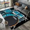 3D Music Instruments Drum Kit Drum Set Carpet Rug for Living Room Bedroom Home Sofa Decoration,Kids Area Rug Non-slip Floor Mat
