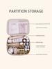 PU Leather Makeup Bag with Large Capacity, Portable, and High-end Outdoor Feel, Layered and Multi-layer Waterproof Makeup Ca