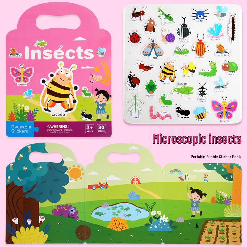 Children's Jelly Sticker Book: Early Learning Puzzle Toy for Brain Training