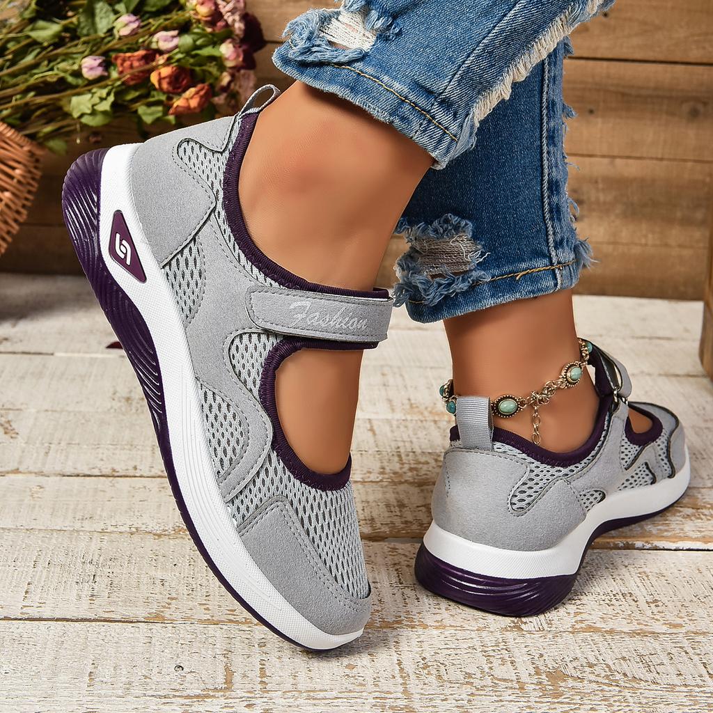 Fashion Women Sneakers Fashion Shallow Mesh Breathable Vulcanized Shoes Autumn New Round Head Flat Comfortable Casual Women's Shoes