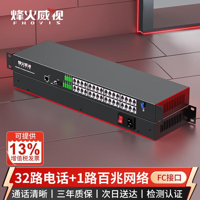 Fenghuo Weishi 32-Channel PCM Voice & 100M Ethernet Optical Transceiver