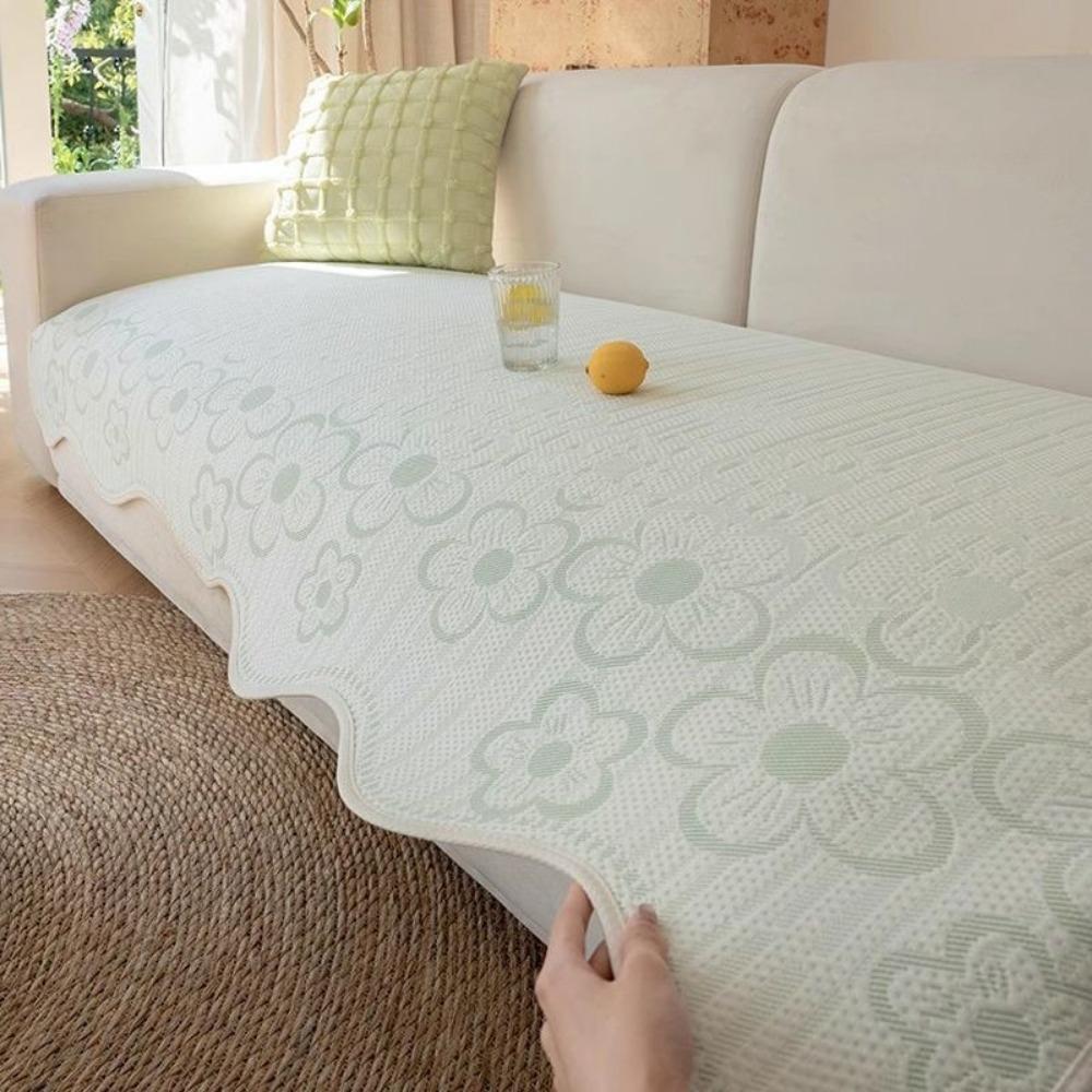 Summer Cool Bean Leather Sofa Cushion 2025 New One-piece Ice Silk Mat Seat Cushion Non-slip and Cool Cover Cloth Towel