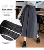 Women's Summer High-Waisted A-line Pleated Drape Skirt Suit
